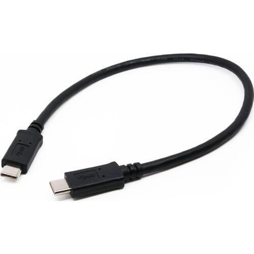 30 CM USB 3.1 Type-c Male to Male Data and charger Cable for Macbook and Mobile Phone Black Color