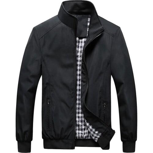 Quality Bomber Solid Casual Jacket Men Spring Autumn Outerwear Sportswear Mens Jackets for Male Coats