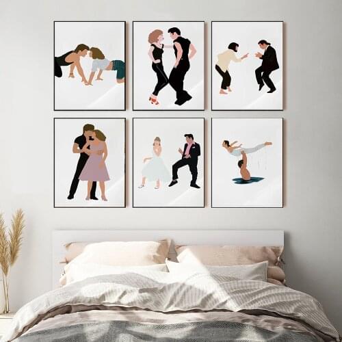 Minimalist Mural Art Dance Canvas Painting Mural Home Decoration Pulp Fiction Poster Art Print Classic Movie Poster