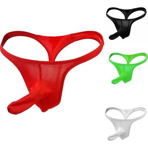 Sissy Mens Underwear Breathable Sexy Panties Solid Color Sex Lingerie Male Jockstrap Briefs G-String Thongs Porno Underpants