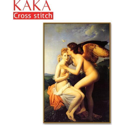 Cross stitch kits,Embroidery needlework sets with printed pattern,11CT-canvas for Home Decor Painting,Portrait Full NCKP024