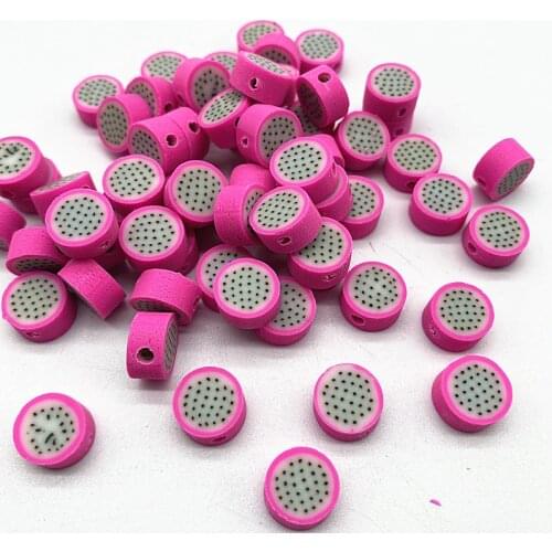 New 30pcs10mm Smiley/Animal/Fruit Beads Polymer Clay Beads Spacer Loose Beads for Jewelry Making DIY Accessories #01