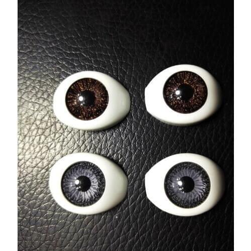 New Arrive 8 Pcs Vivid Oval Hollow Back Safety Plastic Eyes Eyeball For Toys Dolls DIY 22*16.5mm Dolls Accessories Making Craft