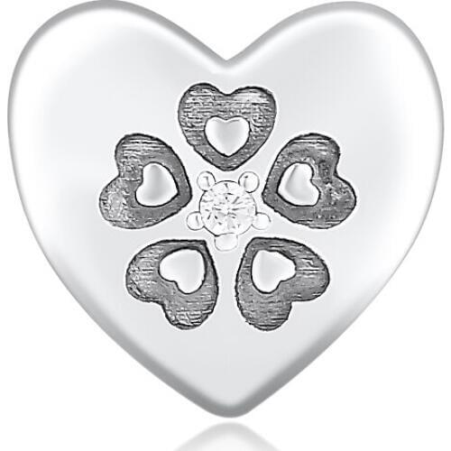 Fits for Pandora Charms Bracelets Hearts of Love Clip Beads 100% 925 Sterling Silver Jewelry Free Shipping