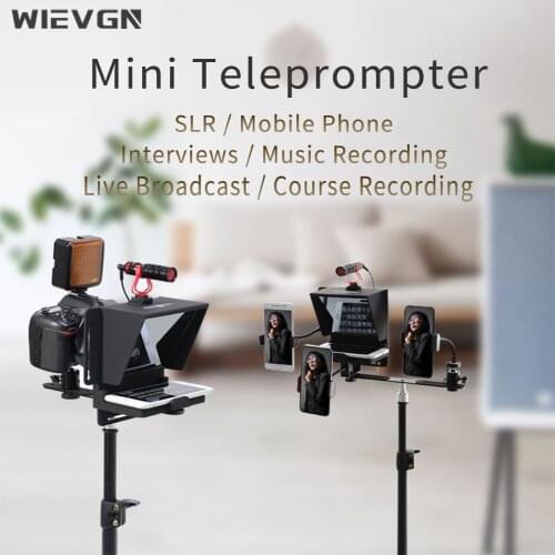 Portable Mini Teleprompter Inscriber Mobile Teleprompter Artifact With Remote Control for Phone and DSLR Photography Accessories