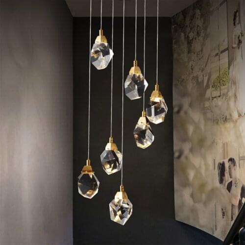 Crystal pendant lighting Bedroom Led luxury pendant light Suspension Decoration Salon Lamp designer home 220V Office lighting