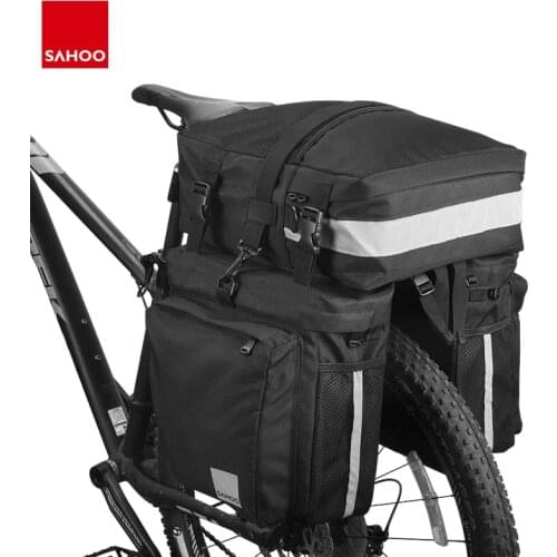 Sahoo 14892-A-SA 3 in 1 Mountain Road Bicycle Bike Trunk Bags Cycling Double Side Rear Rack Tail Seat Pannier Pack