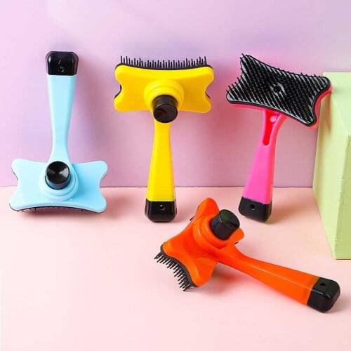 Self Cleaning Pet Dog Cat Brush For Cats Puppy Gatos Accessories Grooming Comb Mascotas Products For Small Dogs Pets Supplies