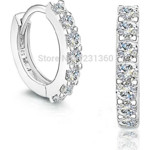 925 silver jewel fashion hoop earrings ,Sterling Silver jewelry retro womens earrings birthday gift