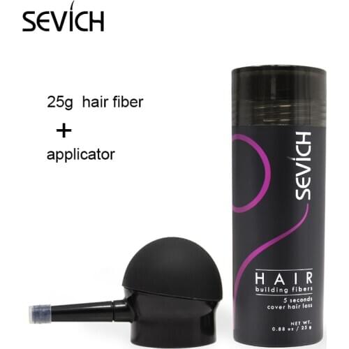 Sevich Hair Building Fiber Set Keratin Extension Powder for Men and Women 25g Hair Regrowth Fiber + Applicator Hair Loss Product
