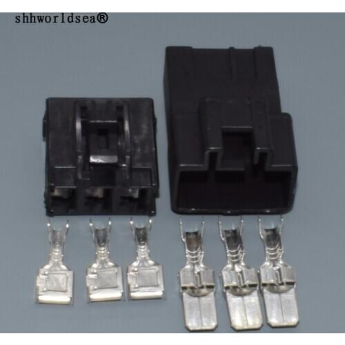 Shhworldsea 3Pin 7.8mm Car connector,3P Auto plug,7.8mm Car electrical connector for car motorcycle Truck 7282-3030 7283-3030