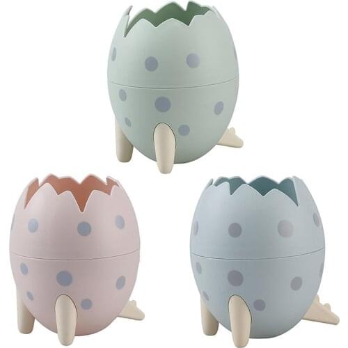 School Office Dinosaur Egg Shape Pen Holder Kawaii Makeup Brush Organizer Cute Storage Bucket Pen Holder Desk Decoration