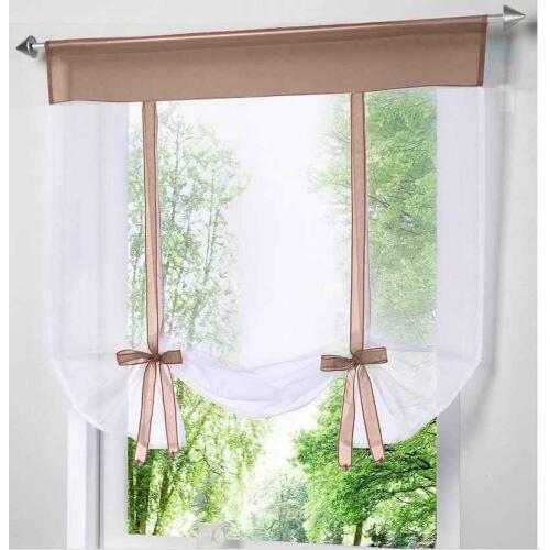 Modern Short Window Kitchen Tulle Voile Curtain for Living Room Divider Home Transparent Sheer Curtain Drapes Window Voile