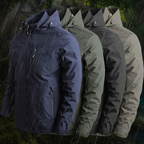Mens sportswear Windbreaker Military Thin Jackets for Men Casual streetwear Breathable Hooded coats Brand Clothing Size M~6XL