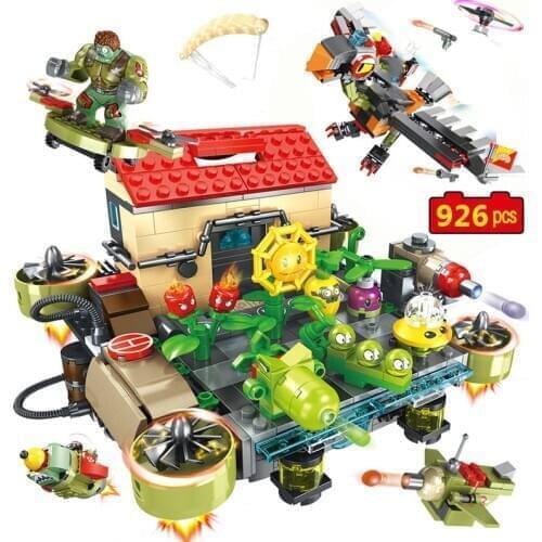 Military series Plant sky City Mini zombies Sun flower Game series MOC accessories Building Blocks Bricks Toys Gifts