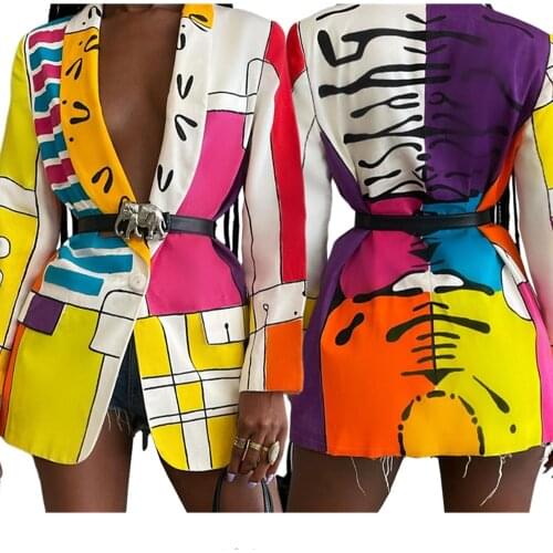 Blazer Women Coat Jacket Long Sleeves Turn Down Collar Button Pockets Casual Top Fashion Streetwear 2021 Wholesale Dropshipping