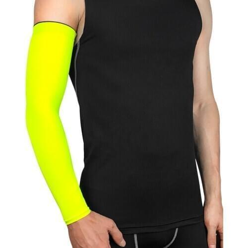 1 Pc Sport Arm Sleeves UV Sun Protect Anti-slip Cycling Basketball Jogging Armband Solid Cover Outdoor Vogue Golf Dropship#0627