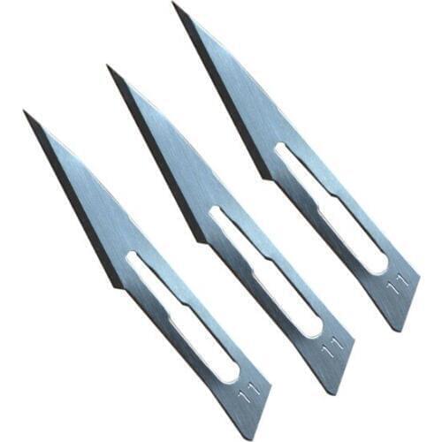 10pcs No. 11 Medical Disposable Surgical Knives Blades For #11 Scalpel Use Carbon Steel To Replace Carving Live Tissue Blade