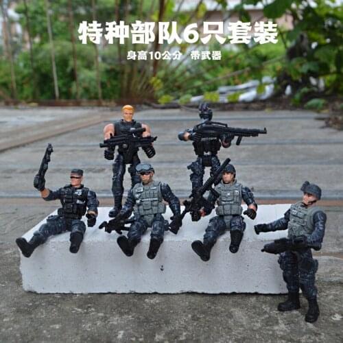 10CM Replica Special Forces Soldier Soldier Toy Model Hand Made 6 Nostalgic Military Doll Sets