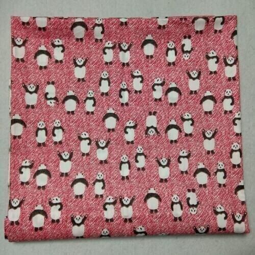 160cm Width Black White Panda Animal Printed 100% Cotton Fabric Animal Fabric Patchwork baby cloth apparel dress home decoration