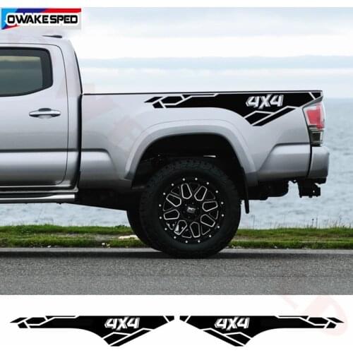 2PCS Car Styling Stickers Sport 4x4 Graphics Auto Body Tail DIY Vinyl Decal For-Toyota TACOMA Pickup Trunk Side Decor Stickers