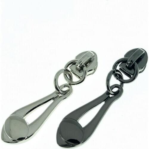 20 Pieces 9.7*26 MM Handbags Luggage Nylon Zipper Melon Seeds Pull Tabs Foreign Trade New Style Apparel Hardware Zipper Sliders