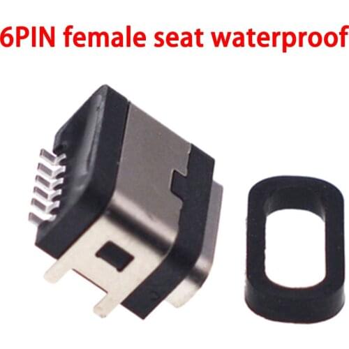 20pc/set Type c Micro 6P IPX7female seat waterproof USB connector jack Charging port socket power For Lenovo HUAWEI phone tablet