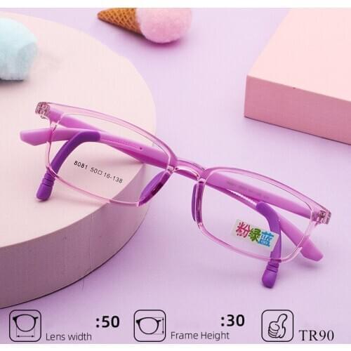 2020 Kids Glasses Fashion Flexible Boy Glasses TR90 Frame Plain Computer Gaming Glasses Children Eyewear Girls