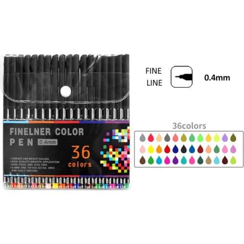 24 Color Ultra-fine Color Water-based Hook Liner Metallic Markers Paints Pens Art Glass Paint Writing Markers Diy Photo Album