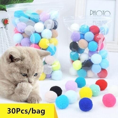 30/1PCS Cute Funny Cat Toys Stretch Plush Ball Ball Creative Colorful Interactive Cat Toys Pet Cat Exercise Toys Pet Toys