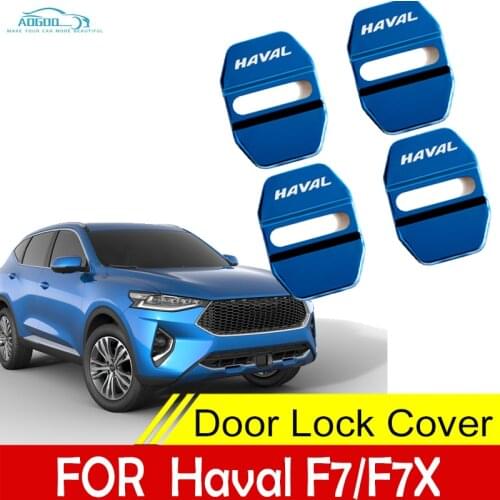 4pcs Car Sticker Door Lock Protective Cover High Quality Stainless Steel For HAVAL F7 F7X 2021 2020 2019 Roadster Accessories
