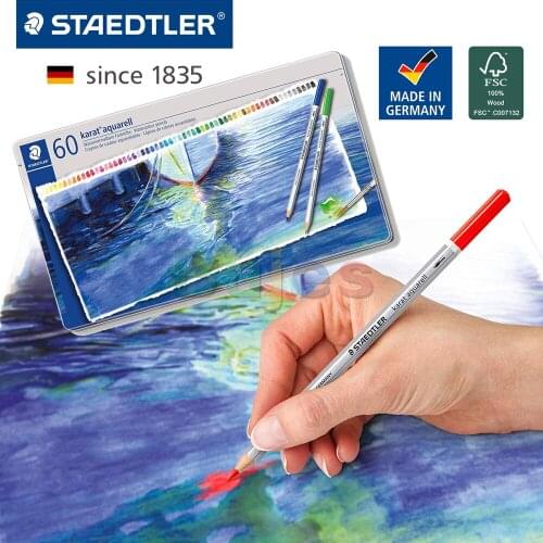 Staedtler Karat Aquarell Premium Watercolor Pencils, Set of 12/24/36/48/60Colors, Drawing Pencil,studies,Art