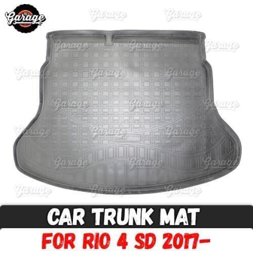 Car trunk mat for Kia Rio 4 SD 2017- accessories protect of carpet floor cover of rear luggage car styling