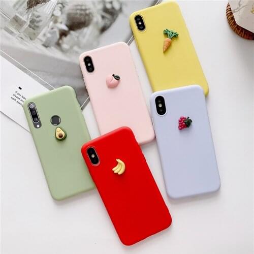 3D Fruit TPU Case For Huawei P40 Lite Case P20 P30 Lite Pro Y5 Y6 Y7 Prime Pro 2019 Y9S Cover Soft Back Bumper E