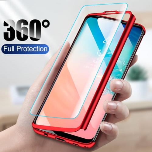 360 Full PC Cover Case For Samsung Galaxy J3 J5 J7 2017 A6 A8 J4 J6 Plus A7 A9 2018 A10 A20 A30 A40 A50 M10 M20 M30 A20E Glass