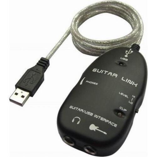 Black electric guitar PC/MAC Recording Adapter USB Guitar Link Cable Guitar Parts accessories guitar accessories