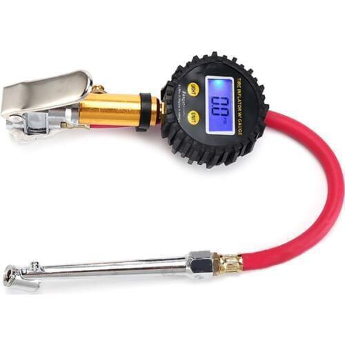 Digital Car Tire Air Pressure Inflator Gauge LCD Display LED Backlight Vehicle Tester Inflation Monitoring