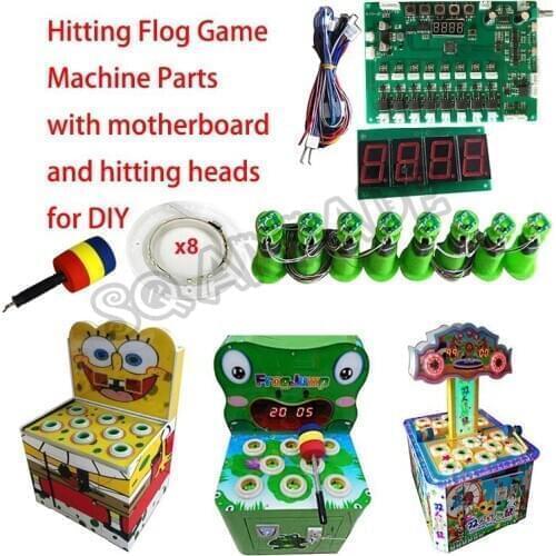 Kids Play Game Hitting Frog Gopher Mouse Diy Kit Arcade Parts Motherboard Wire Harness Hit Heads Hammer Led Lighting Ring