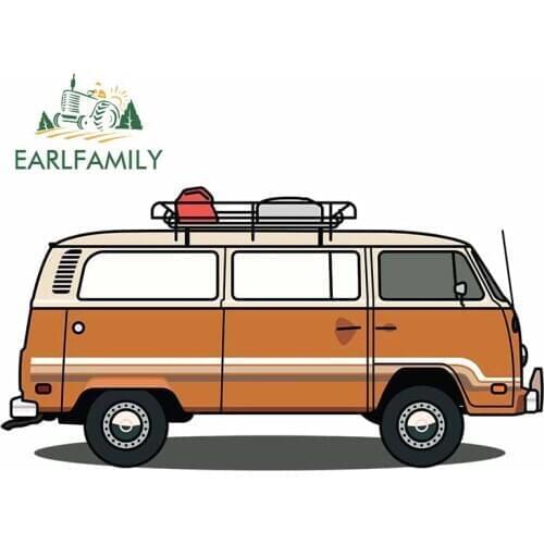 EARLFAMILY 13cm x 7cm For Cartoon Car Trunk Creative Car Stickers Waterproof Decal Scratch-proof Auto Air Conditioner Decor