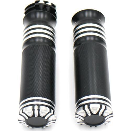 Evomosa 1 inch 25 mm Motorcycle Grips CNC Aluminum None-Slip Cross Grips Handle Bar Grip For Harley Harley Sportster 883 1200