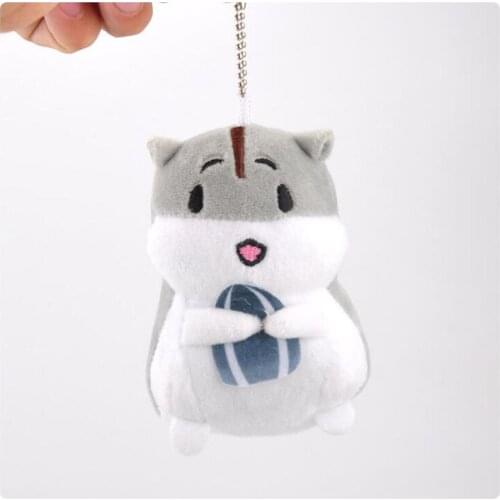 JY 10Pcs/Lot Hamster Holding Melon Seeds Plush Pendant Toy Doll Market Clamshell Keychain 10Cm 3Colors wj04