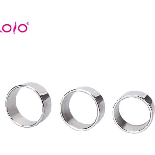 OLO Ultra-thin Stainless Steel Penis Ring cock rings Penis Lock Device Erection Enhancer Delay Ring Sex Toys For Men