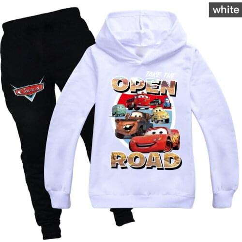 Toddler Boys Clothing Set Fall Clothes Disney Cars Hoodies Tracksuit 3D Cartoon 95 Cars Hooded Sweatshirt Pants Suit
