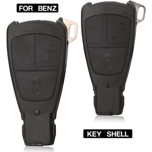 Kutery 2/3 Buttons Smart Remote Car Key Shell Cover Case With Old Style For Mercedes-Benz C180 1998-2004 W202 Insert Blade