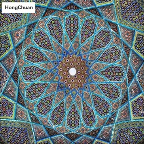 Square/Round Diamond Painting "Abstract Colorful" Cross Embroidery Religious Mandala Rhinestone 5D DIY Mosaic Decoration