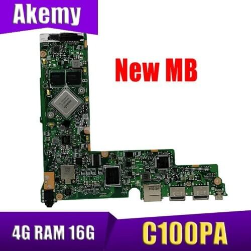 Akemy C100PA 4GB RAM 16G EMMC Motherboard For Asus C100PA C100P C100 Laptop MainBoard 16GB EMMC Atom RK3288C Rev 2.0 Test OK