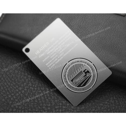 Personalized cutout quality stainless steel business metal card