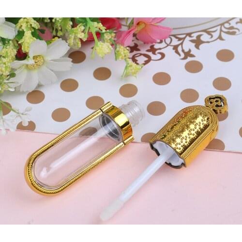 8ml Empty Lip Gloss Tube Transparent Bottle Lip Balm Container With Crown Lid Refillable DIY Eyelash Growth Cosmetic Tool