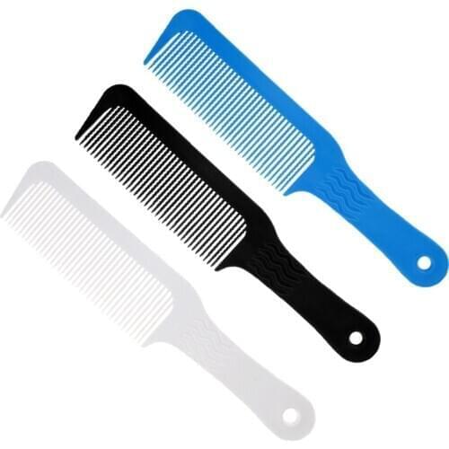 Pro 3pcs Barber Salon Flat Top Clipper Comb Hairdresser Styling Cutting Detanging Brush Tool