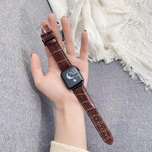 Leather Loop for Apple Watch Band for iwatch 40mm 44mm Strap 38mm 42mm series 1 2 3 4 5 6 se